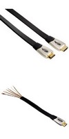  HDMI 1.3 Flat Ribbon Cable, plug - plug, 3.0 m, black