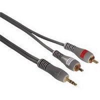  Hama 2RCA  3.5mm Audio Connecting Cable 2 RCA Male Plugs - 3.5 mm Male Plug Stereo, 2 m