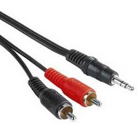  Hama 2RCA  3.5mm Audio Cable, 2 RCA plugs - 3.5 mm jack plug, stereo, 0.5 m