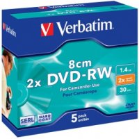 Mini DVD-RW Disc Verbatim 1.4Gb 2x (. 10 .)  , printable (43640)