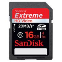 (SDSDRX3-016G-E21)   SanDisk,  SDHC, 16 , eXtreme Video HD