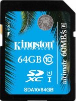   SecureDigital SecureDigital 64Gb Kingston Class10, UHS-I Class 1 (SDA10 / 64GB)