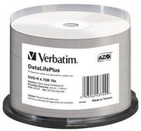  DVD-R Verbatim 16x 4.7Gb Cake Box 50  Printable 43744