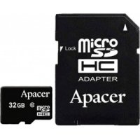   Apacer (microSDHC-32Gb Class4 + microSD--)SD Adapter)microSecureDigital High Capacity M