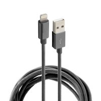  Rock USB to Lightning Metal Charge & Sync Round Cable 1.8m RCB0432 Space Grey