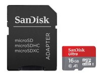   16Gb - SanDisk Ultra microSDHC A1 UHS-I Class 10 SDSQUAR-016G-GN6TA   