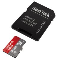   64Gb - SanDisk Ultra microSDXC A1 UHS-I Class 10 SDSQUAR-064G-GN6IA   