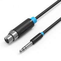  Vention 6.5mm Jack M - XLR Black 8m BBEBK