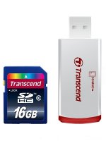   16Gb - Transcend High-Capacity Class 10 - Secure Digital TS16GSDHC10-P2  -!