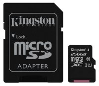   256Gb - Kingston MicroSDHC Class 10 UHS-I U1 Canvas Select SDCS/256GB   