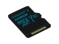   128GB - Kingston microSDXC Canvas Go 90/45 U3 UHS-I V30 Single Pack W/O Adptr SDCG2/128