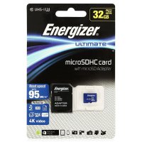   32Gb - Energizer Micro Secure Digital HC Class 10 UHS-I U3 Ultimate FMDAAU032A  