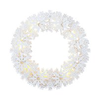  Star Trading Snowflake Wreath White 270-63