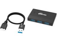  USB Ritmix CR-3403 USB 4-ports Black