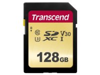   128Gb - Transcend 500S SDXC I Clase 10 UHS-I U3 V30 TS128GSDC500S (!)