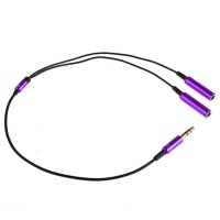  Activ 3.5 Jack/M - 2x3.5 Jack/F Black-Purple 55137