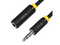  Greenconnect 3.5 Jack M - 3.5 Jack F 1.5m Black-Yellow GCR-STM0114-1.5m