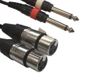  American Dj 2x6.3mm Jack/M - 2xXLR F 3m AC-2XF-2J6M/3