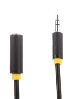   Greenconnect Premium 3.5 Jack M - 3.5 Jack F 5.0m Black-Yellow GCR-STM0114-5.0m