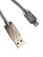  DF USB Lightning 8 pin 1.0m iMetal-01 Silver