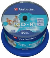  CD-R Verbatim 700Mb 52x DataLife+ Cake Box Vinyl Printable (25 ) (43710)