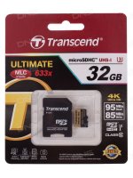 - microSDHC 32  Transcend Ultimate, Class 10 UHS-I (U3) V30 ( TS32GUSDU3M )  SD