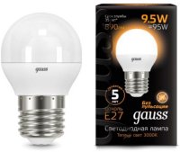  GAUSS LED Globe E 27 9.5W 3000 K 105102110