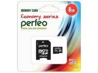   8Gb - Perfeo Micro Secure Digital HC Class 10 PF8GMCSH10AES    SD (