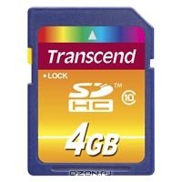   SDHC 4Gb Class 10 Transcend, TS4GSDH  10(V), Retail