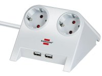  Brennenstuhl Desktop-Power 2xUSB 2.0 2 Sockets White 1153520222