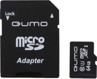   Qumo microSDXC 64GB Class 10 + SD adapter