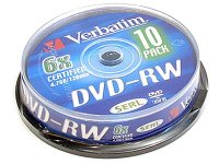  VERBATIM DVD-RW 4,7 GB 6x Cake Box/10 (43585) /  10 /