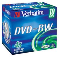   DVD-RW Verbatim 4  4,7Gb Jewel Case (43486) 10 