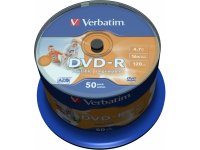 DVD-R Verbatim 4.7Gb 16x, 50 ., DataLifePlus Wide Inkjet Professional, Spindle (43744)