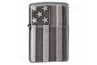  Zippo Armor   Antique Silver Plate 28974