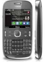   Nokia Asha 302 Dark Grey   QWERTY-, Wi-Fi  3G