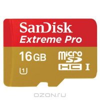   Sandisk microSDHC Extreme Pro 16GB (SDSDQXP-016G-X46)