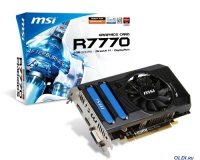 MSI R7770-PMD1GD5  PCI-E Radeon HD7770 1GB GDDR5 128bit 28nm 1000/4500MHz DVI(HDCP)/HDMI/D