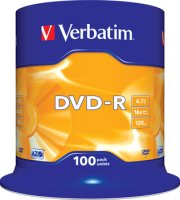  DVD-R  Verbatim 4,7Gb 16x 100 . CakeBox (43549)