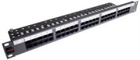 - Molex pn PID-00145 Rack 19" Patch Panel, 50xRJ45 KATT IDC, USOC 2 pai 1U, Graphite