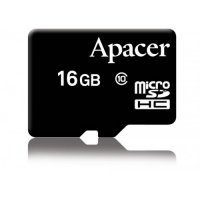   16Gb - Apacer - Micro Secure Digital HC Class 10 AP16GMCSH10-RA (!)