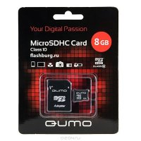 - microSDHC 8  QUMO , Class 10 ( QM8GCR-MSD10-FD-BLK ) + USB  FUNDROID 