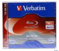  Blu-ray BD-R DL Verbatim 50Gb 2x, 1 , Jewel Case (43760)