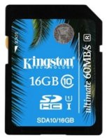   SDHC 32GB Class 10 Kingston SDA10/32GB UHS-I Read 60Mb/s Write 35Mb/s