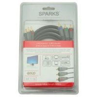 Sparks SG1116   3xRCA  - 3xRCA , Gold,  RGB/ (YCrCb/YPrPb