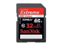 - SanDisk  EXtreme HD Video SDSDX-032G-X46 32 GB SDHC, 200x, R: 30 MB/c / W: 30 MB/c,