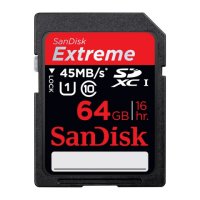   64 Gb SanDisk Extreme SDXC UHS-I (SDSDX-064G-X46), Class 10, UHS Speed Class 1 (U1), RT