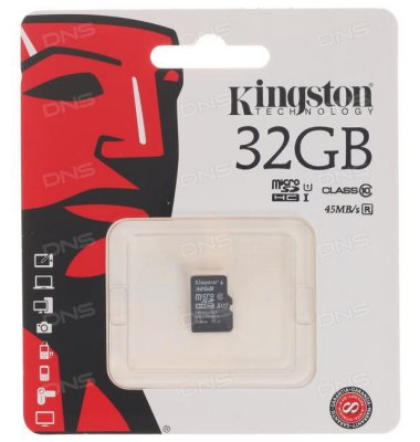   32Gb microSDHC Kingston (SDC10G2/32GBSP), Class 10, UHS-I, U1,  , RTL