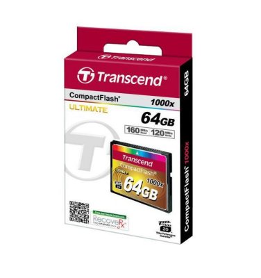  Transcend 64GB CompactFlash 1000X