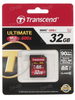   MicroSD 32Gb Transcend (TS32GUSDHC10) Class 10 microSDHC + Adapter